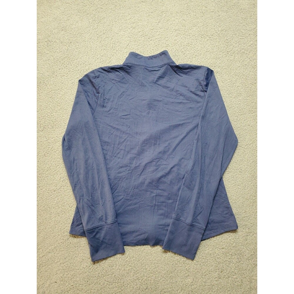 TOMMY BAHAMA Textured Maritime Navy Long Sleeve Golf Tennis Shirt Size M - Picture 2 of 9